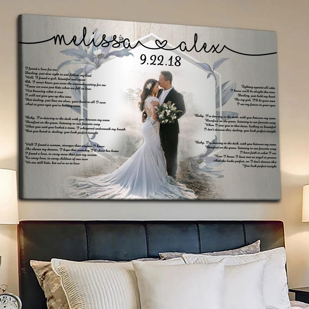 Wedding Anniversary Couple Song Lyrics Personalized Canvas