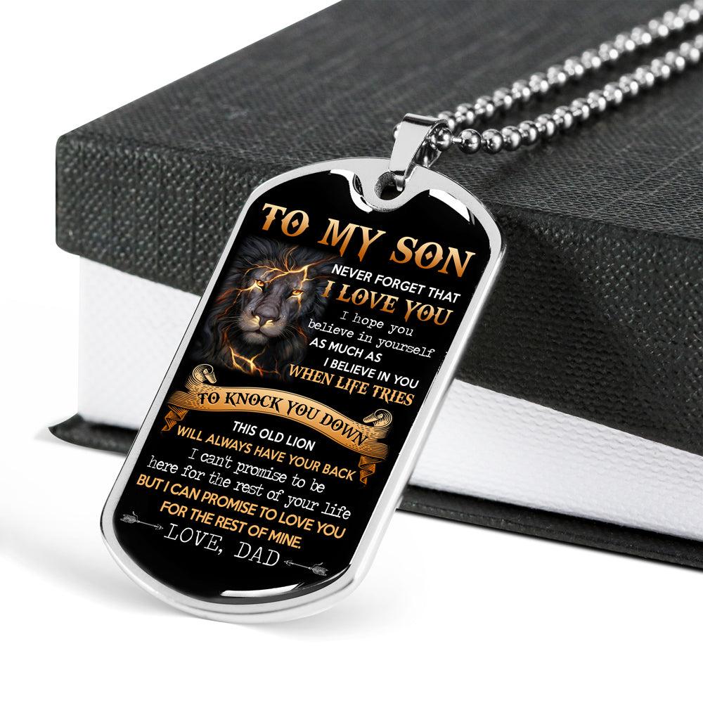 To My Son Necklace From Mom, Son Gifts From Dad, Father Son Necklace,  Mother And Son