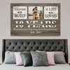 10 Year Together Canvas Personalized Anniversary Gift For Her For Him
