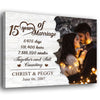 Couple 15 Years Wedding Anniversary Still Counting Personalized Canvas