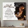Couple 25 Years Wedding Anniversary Still Counting Personalized Canvas