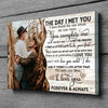 The Day I Met You Custom Photo Personalized Canvas For Her For Him