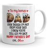 93226-Father&#39;s Day Step Dad Got My Back Daughter Personalized Image Mug H0