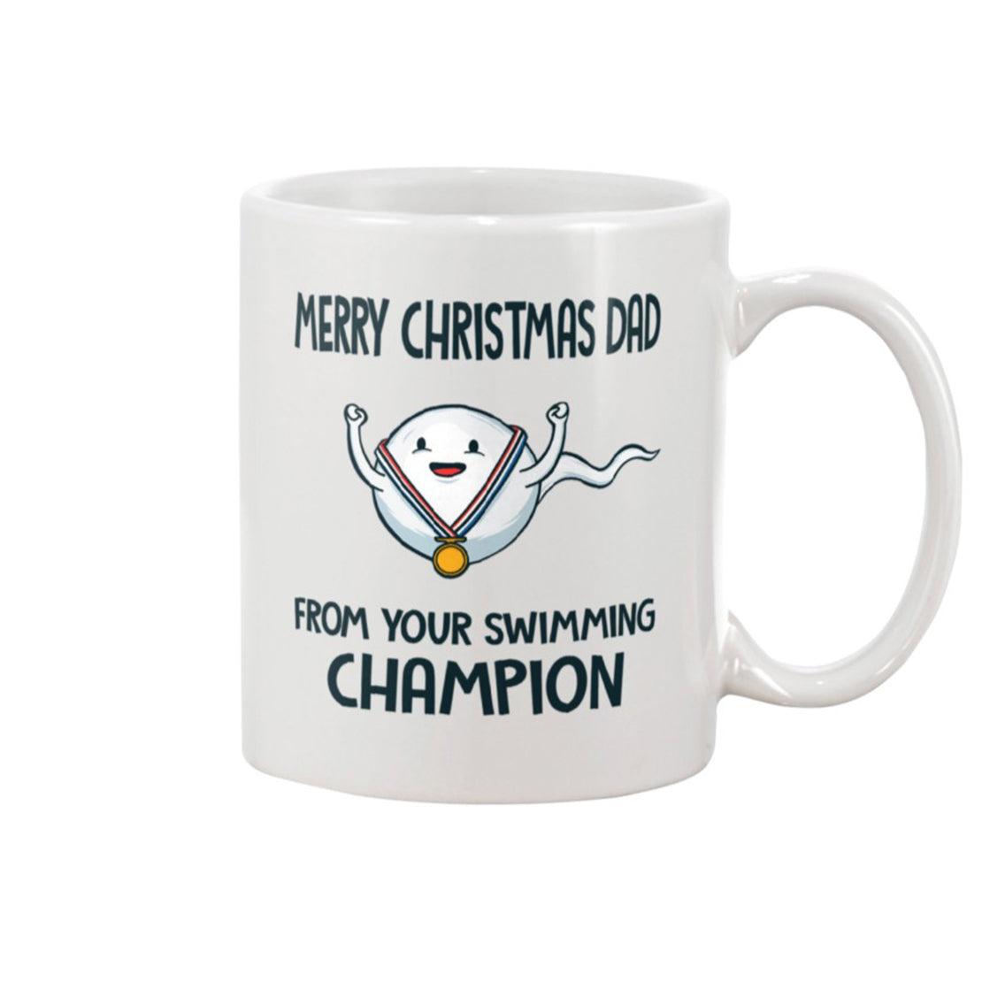 Mountaineer Synslinie Pounding Merry Christmas Dad From Your Swimming Champion Mug Funny Gift For Fat -  Family Panda - Unique gifting for family bonding