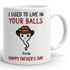 92431-Dad Father&#39;s Day Cute Sperm We Used To Live Personalized Funny Mug H1