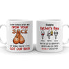 92382-Step Dad Bonus Dad Funny Father&#39;s Day Sperms Personalized Mug H2