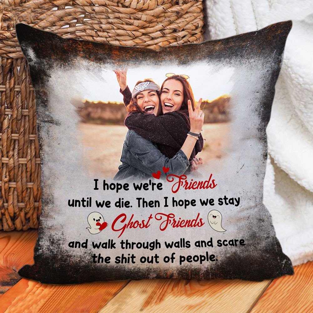 Personalized Funny Gifts For Best Friend Funny Ghost Friends Pillow -  Family Panda - Unique gifting for family bonding