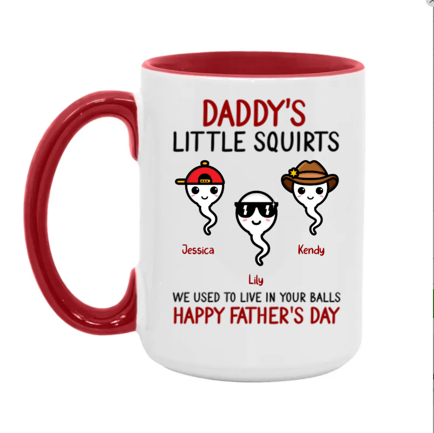 We Used To Live In Your Balls Personalized Father's Day Mug For Dad