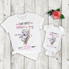 Personalized Our First Mother&#39;s Day Mommy And Me Matching Shirt Koala Onesie