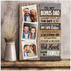 Gift For Bonus Dad Heart Makes Us Family Personalized Poster Canvas